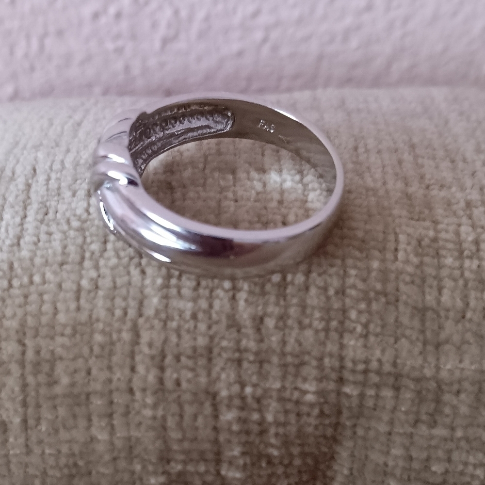 FAS Stamped Silver Tone Ring - Picture 2 of 10